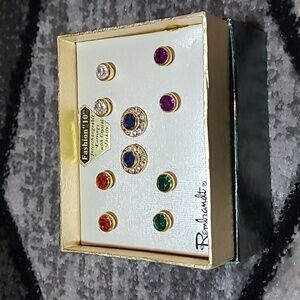 VINTAGE REMBRANDT INTERCHANGEABLE CRYSTAL JACKET EARRINGS